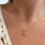Yellow Gold Skull Necklace