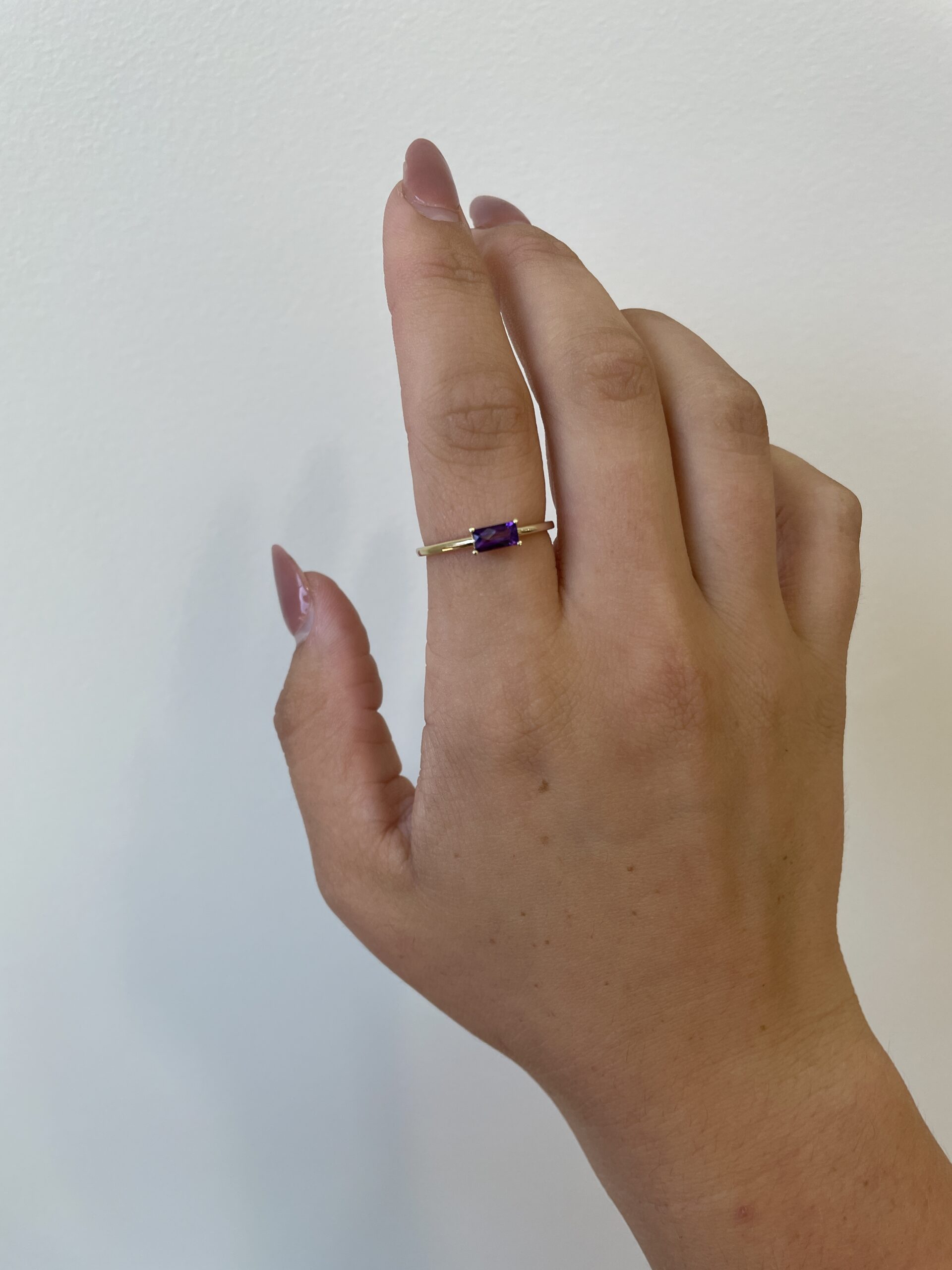 Yellow Gold Amethyst Ring