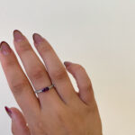 White Gold Amethyst Ring with Diamonds