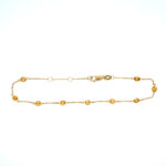 Yellow Gold Bezel-Set Citrine Station Bracelet