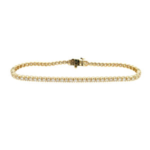 Yellow Gold Diamond Tennis Bracelet