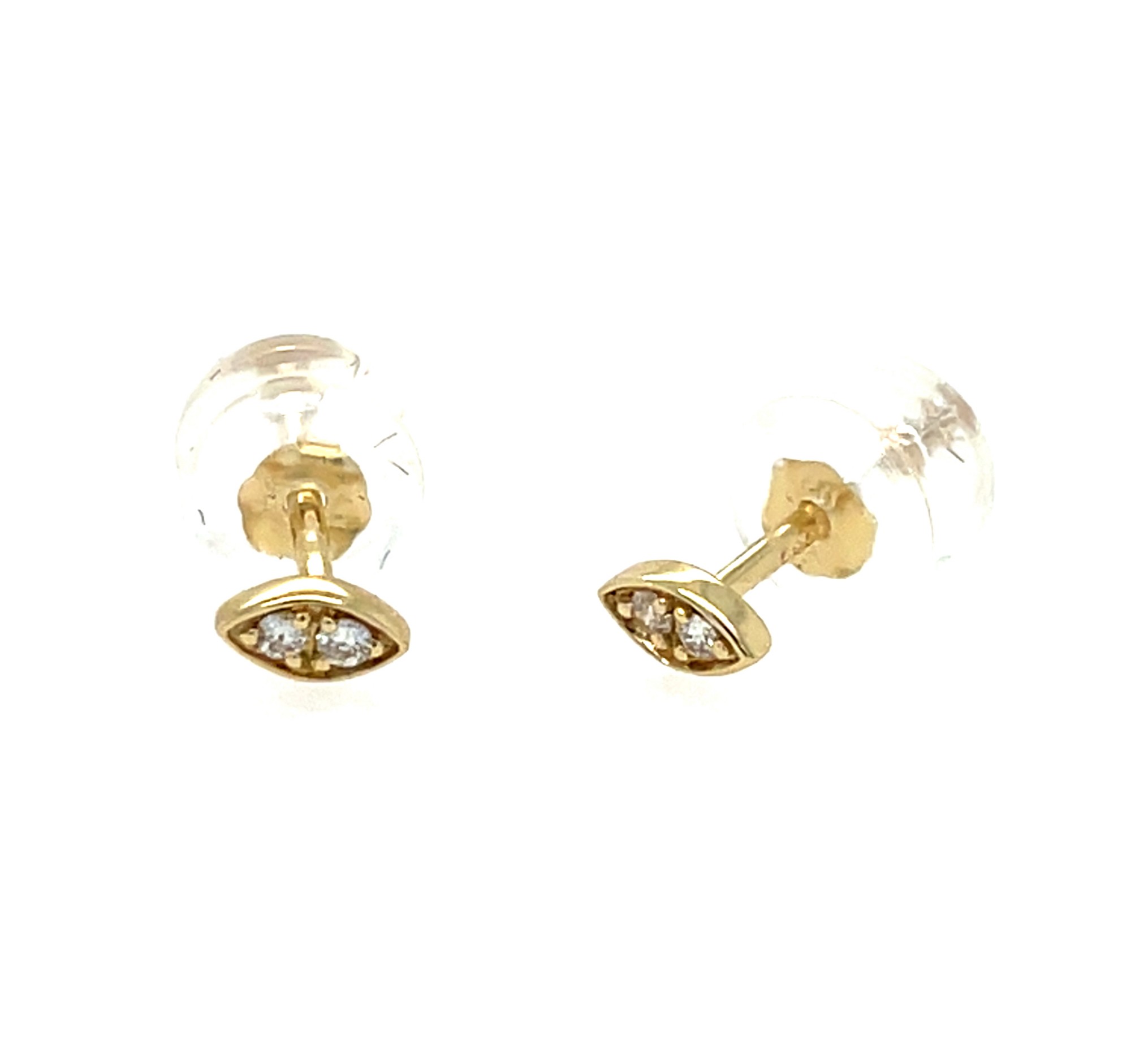 Yellow Gold Diamond Earrings