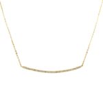 Yellow Gold Diamond Bar Necklace