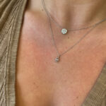 White Gold Diamond Circle Necklace