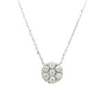 White Gold Diamond Circle Necklace