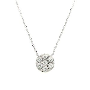 White Gold Diamond Circle Necklace