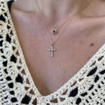 Yellow Gold Diamond Cross Necklace