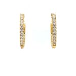 Yellow Gold 19mm Diamond In-and-Out Hoop Earrings