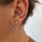 Estate: Yellow Gold Tanzanite Earrings