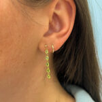 Yellow Gold Peridot Earrings