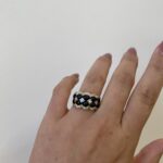 Estate: Yellow Gold Sapphire Ring with Diamonds