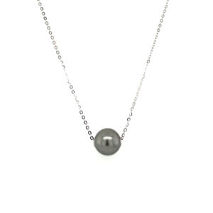 White Gold Tahitian Pearl Necklace