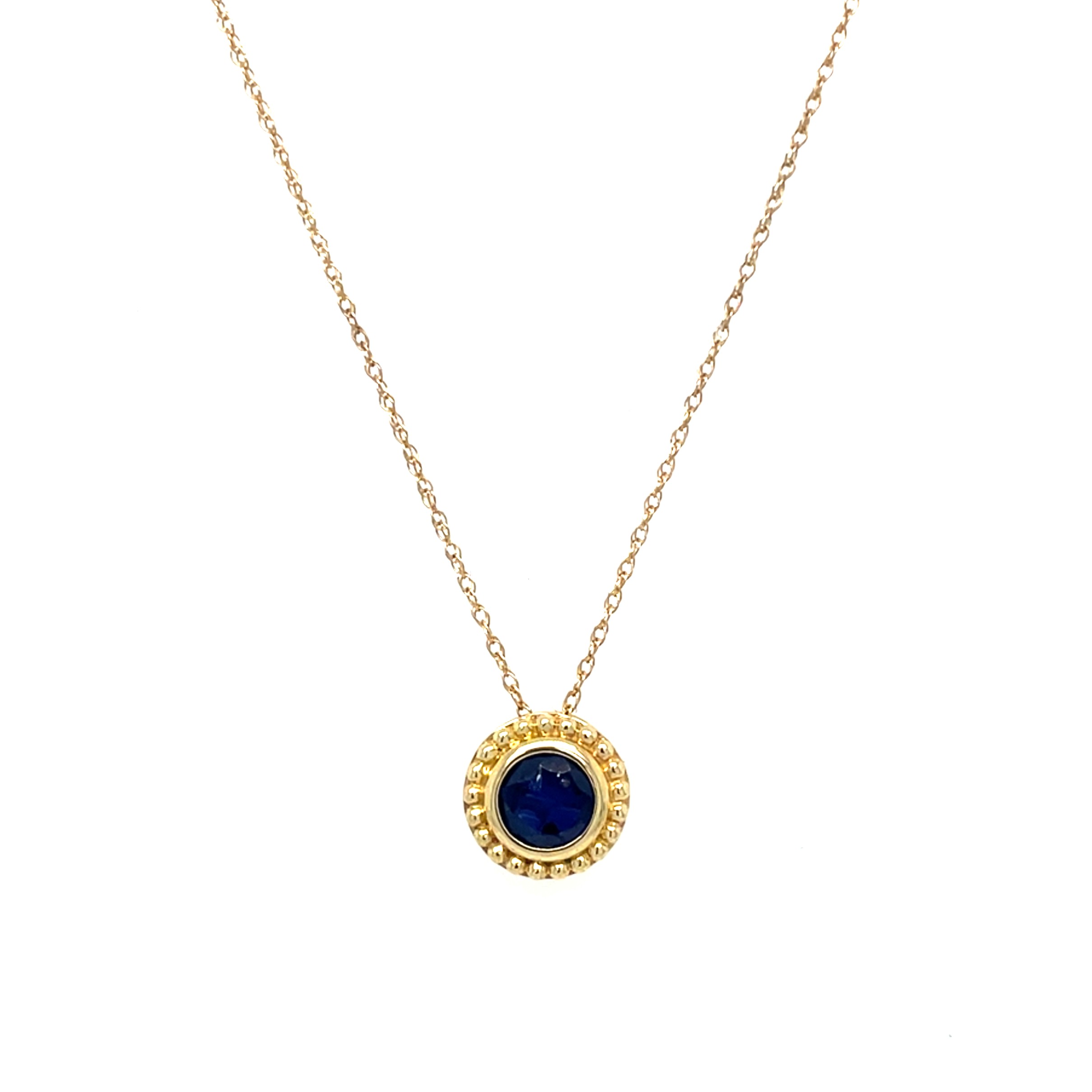 Yellow Gold Sapphire Necklace