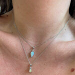 White Gold Opal Necklace