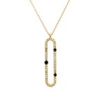 Yellow Gold Diamond Necklace with Sapphires