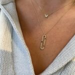 Yellow Gold Diamond Butterfly Necklace