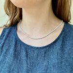 White Gold Tennis Line Necklace