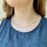 White Gold Tennis Line Necklace