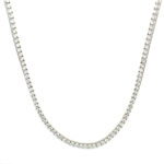 White Gold Tennis Line Necklace