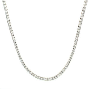 White Gold Tennis Line Necklace