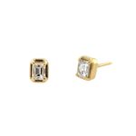 Estate: Yellow Gold Diamond Earrings