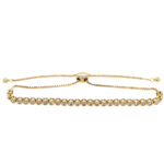 Yellow Gold Diamond Bolo Bracelet