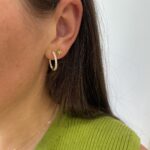 Yellow Gold Princess-Cut Peridot Stud Earrings