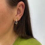 Yellow Gold Princess-Cut Peridot Stud Earrings