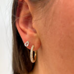 Yellow Gold Pear-Shaped Aquamarine Stud Earrings