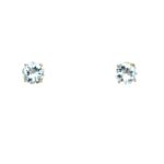 White Gold Aquamarine Stud Earrings