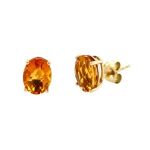 Yellow Gold Citrine Earrings