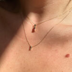 Yellow Gold Rhodolite Garnet Necklace
