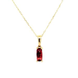 Yellow Gold Rhodolite Garnet Necklace