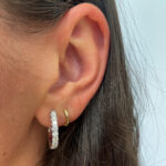 White Gold 0.80 Carat Diamond Hoop Earrings
