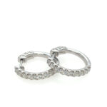 White Gold 0.80 Carat Diamond Hoop Earrings