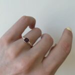Yellow Gold Amethyst Ring with Diamonds