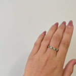 Yellow Gold Emerald and Diamond Band