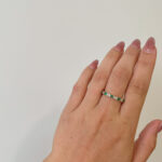 Yellow Gold Emerald and Diamond Band