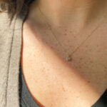 Yellow Gold Bezel-Set Aquamarine Necklace