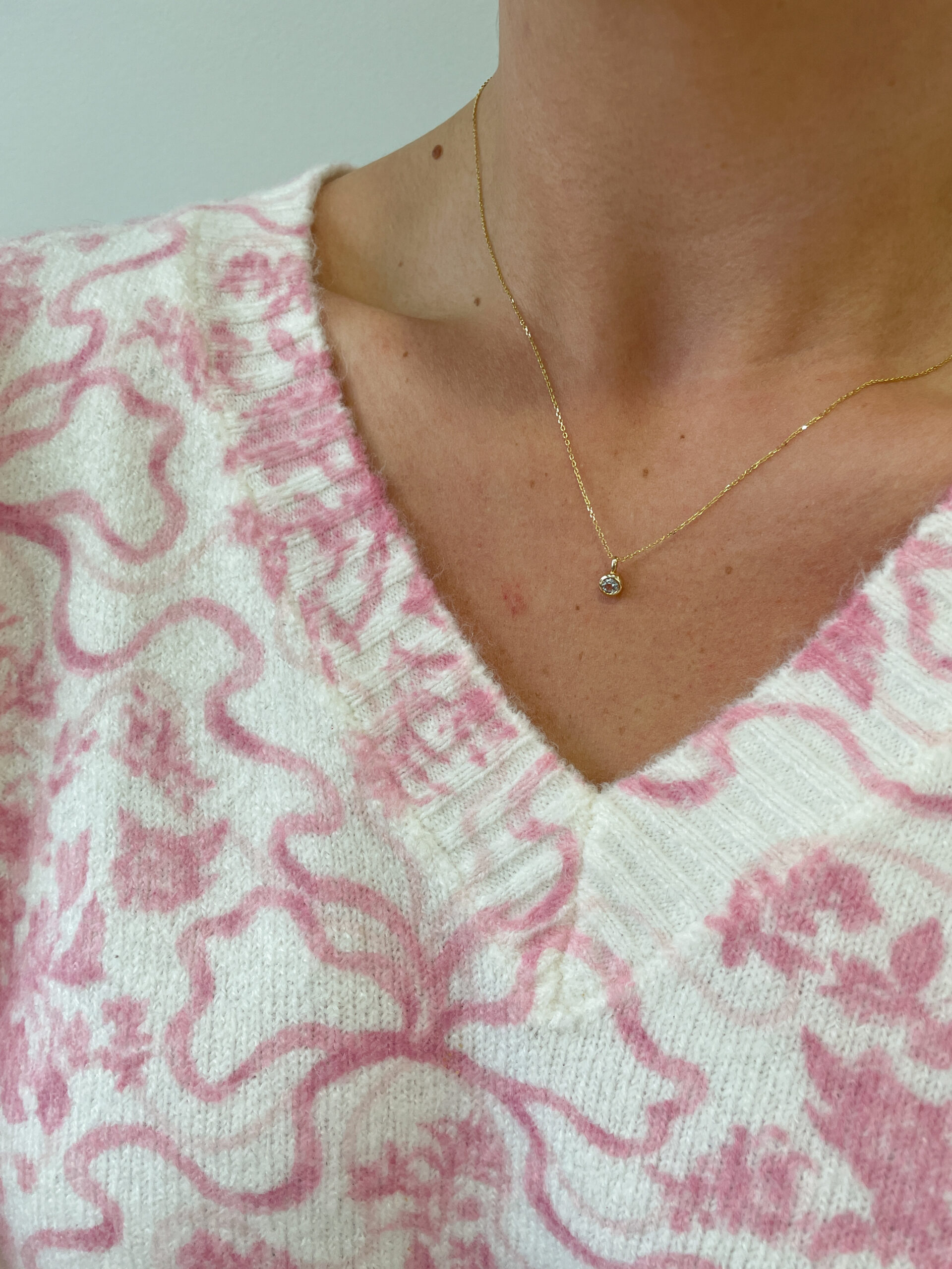 Yellow Gold Bezel-Set Aquamarine Necklace