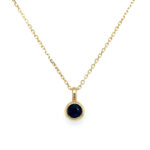 Yellow Gold Bezel-Set Sapphire Necklace