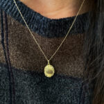 Yellow Gold Locket Necklace with Diamonds