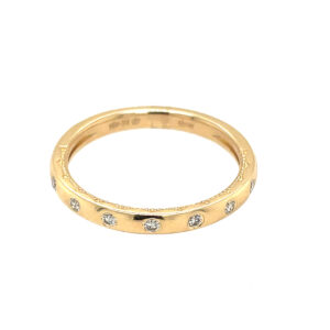 Yellow Gold Diamond Stacking Band