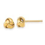Yellow Gold Love Knot Stud Earrings