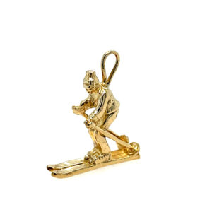 Estate: Yellow Gold Skier Charm