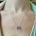 Sterling Silver Amethyst Necklace with White Topaz