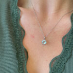 White Gold Aquamarine Pendant Necklace