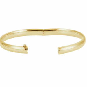 Yellow Gold Hinged Bangle Bracelet