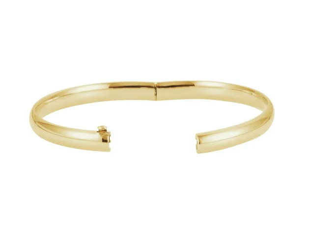 Yellow Gold Hinged Bangle Bracelet