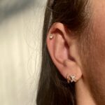 Yellow Gold Diamond X Earrings